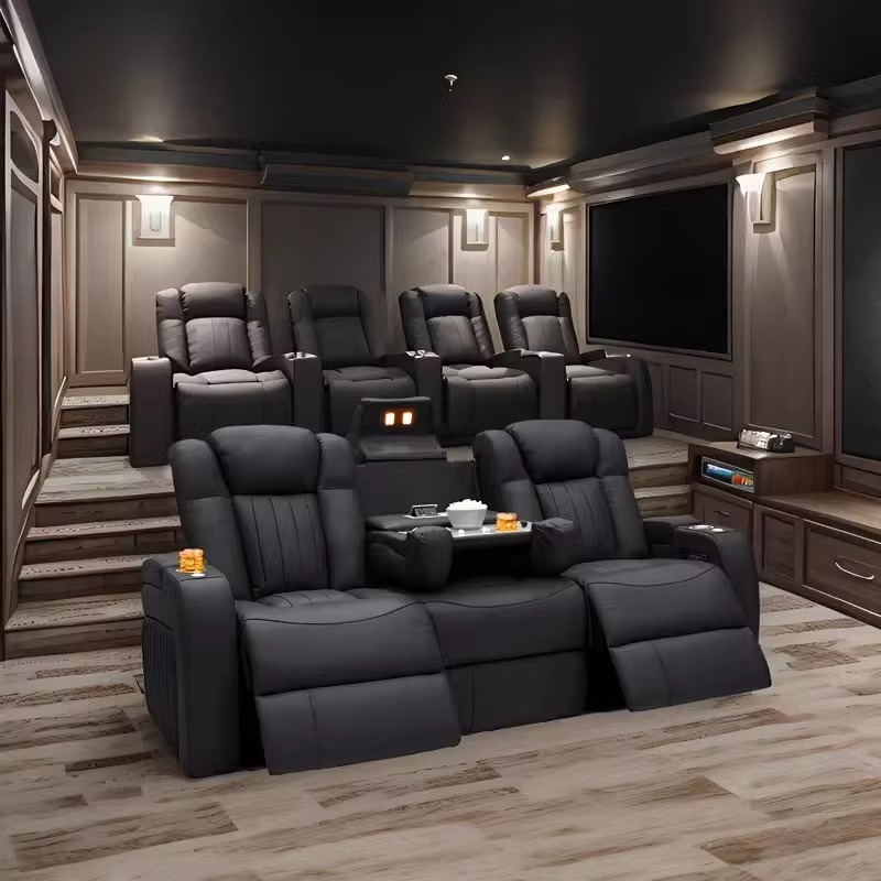 Home Cinema Recliners - Leather Recliner Sofa Sets Power Recliner