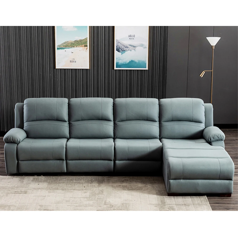 Genuine Leather Manual Electri - Home Cinema Couch ulasan dan harga