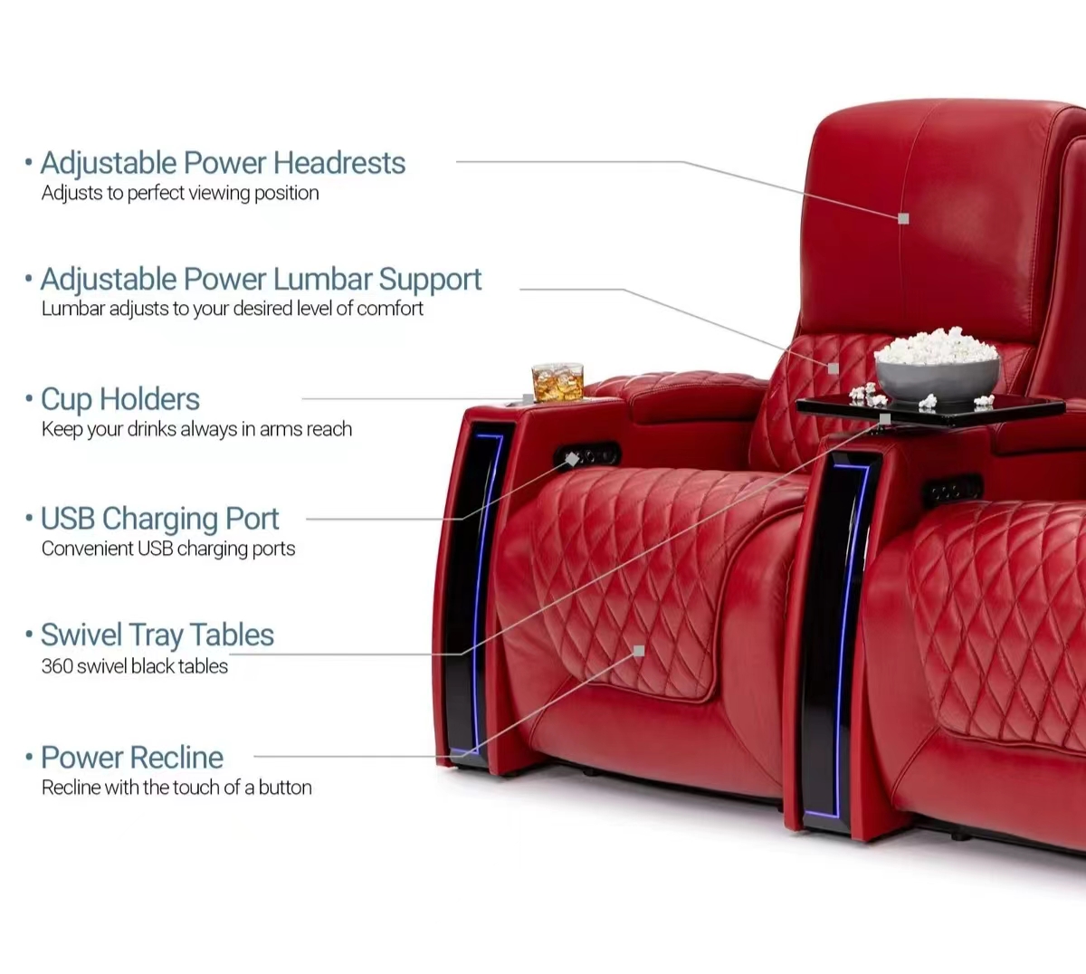 Factory Customized  Electric S - Home Cinema Recliners ulasan dan harga