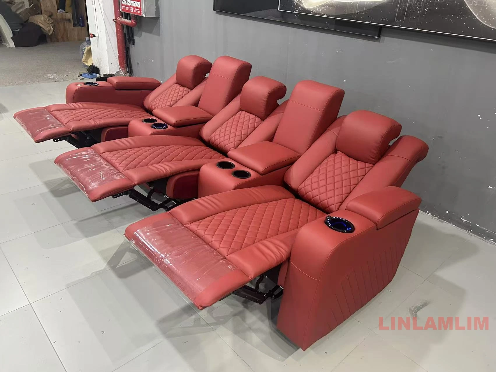 Linlamlim Luxury 3-Seat Reclin - Home Cinema Couch ulasan dan harga