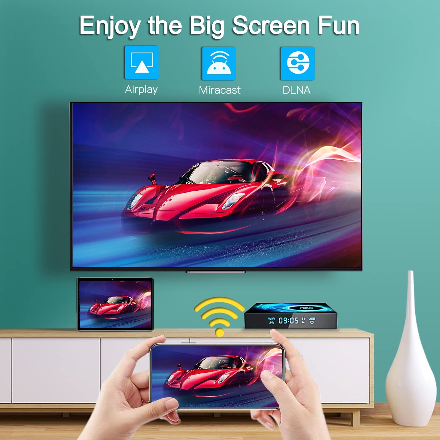 T95 Android 16 TV Box Allwinne - Home Cinema Media Player ulasan dan harga