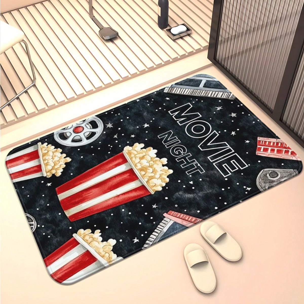 Movie Night Door Mat - Popcorn - Home Cinema Room Size ulasan dan harga