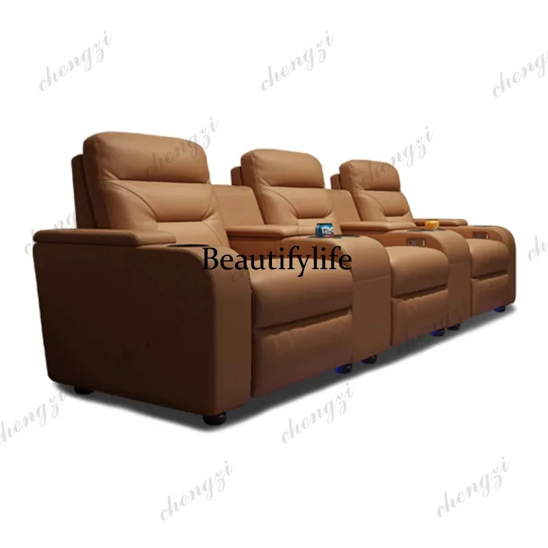 A49 Leather Sofa set With POWE - Home Cinema Couch ulasan dan harga