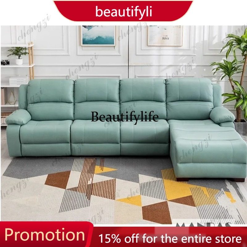 01A Leather Manual Electric Re - Home Cinema Couch ulasan dan harga