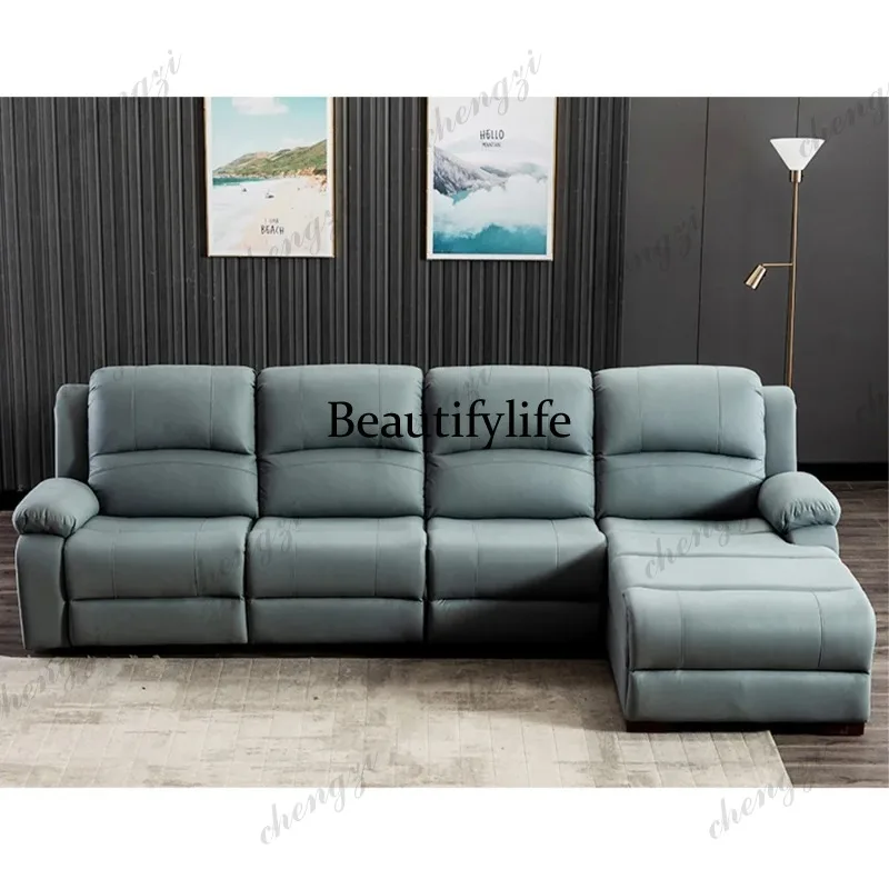 01A Leather Manual Electric Re - Home Cinema Couch ulasan dan harga
