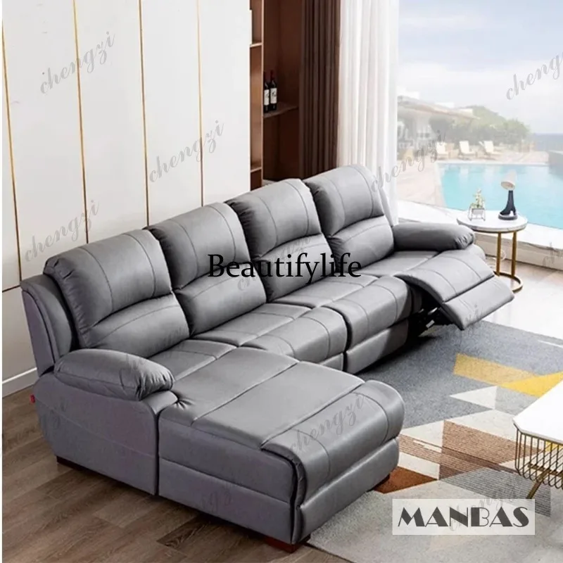 01A Leather Manual Electric Re - Home Cinema Couch ulasan dan harga