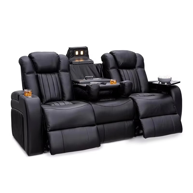 Leather Recliner Sofa Sets Pow - Home Cinema Recliners ulasan dan harga