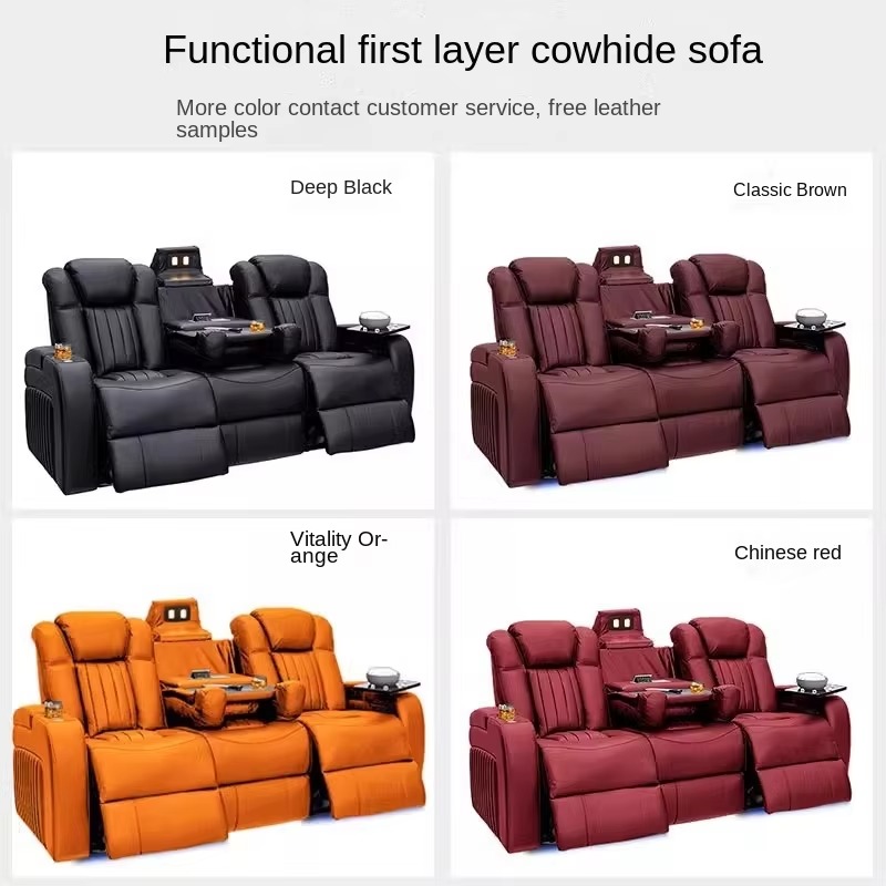 Leather Recliner Sofa Sets Pow - Home Cinema Recliners ulasan dan harga
